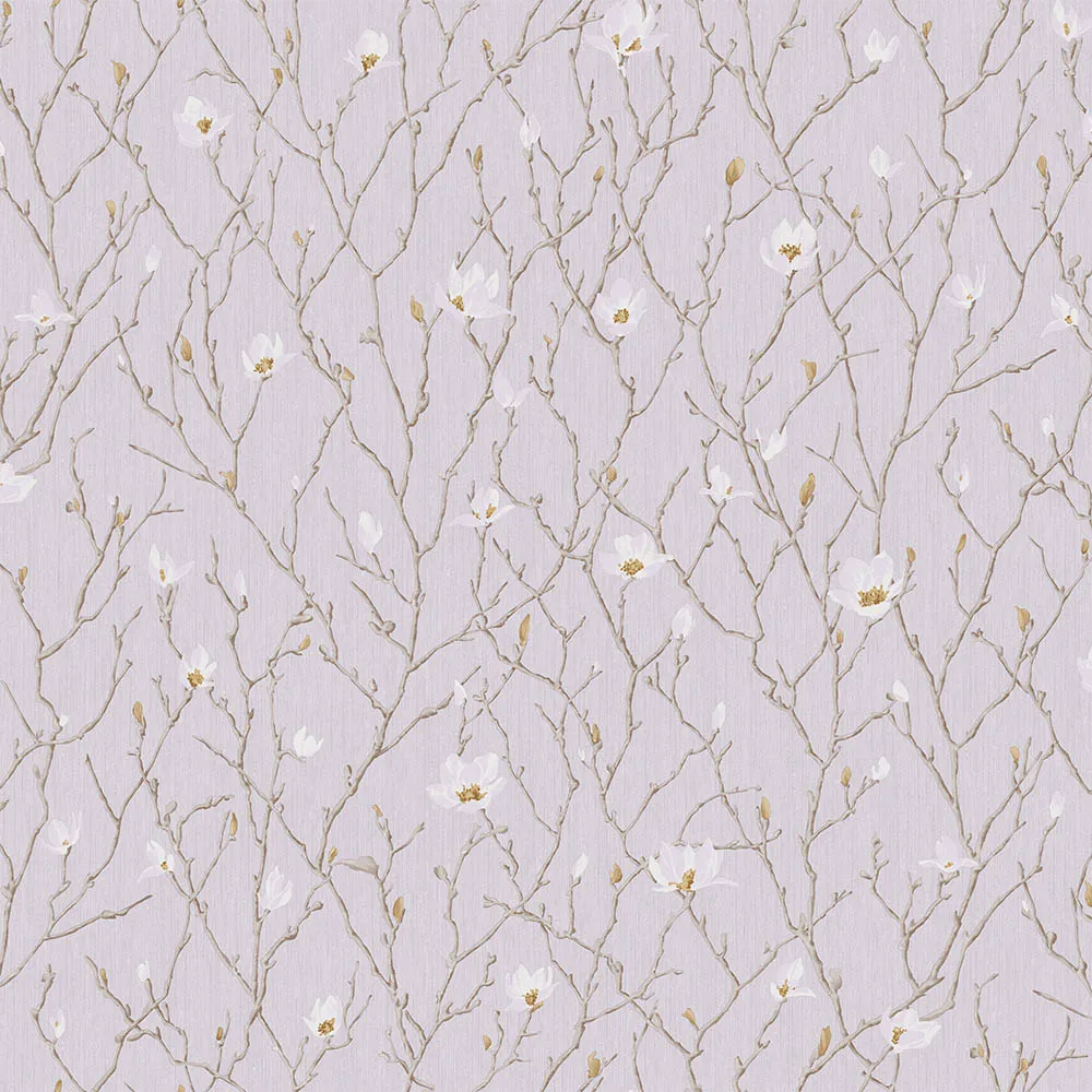 Lavender Embossed Wallpaper – Chinoiserie Elegance (7800-2)